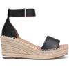 DREAM PAIRS Women’s Wedge Sandals Open Toe Espadrilles Sandals Comfortable Dressy Ankle Strap Platform Sandals Suitable for Work Beach Summer Shoes(Black)