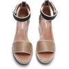 DREAM PAIRS Women’s Wedge Sandals Open Toe Espadrilles Sandals Comfortable Dressy Ankle Strap Platform Sandals Suitable for Work Beach Summer Shoes(Black/Brown)