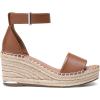 DREAM PAIRS Women’s Wedge Sandals Open Toe Espadrilles Sandals Comfortable Dressy Ankle Strap Platform Sandals Suitable for Work Beach Summer Shoes(Brown)