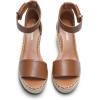 DREAM PAIRS Women’s Wedge Sandals Open Toe Espadrilles Sandals Comfortable Dressy Ankle Strap Platform Sandals Suitable for Work Beach Summer Shoes(Brown)