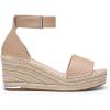 DREAM PAIRS Women’s Wedge Sandals Open Toe Espadrilles Sandals Comfortable Dressy Ankle Strap Platform Sandals Suitable for Work Beach Summer Shoes(Nude)
