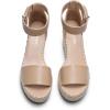 DREAM PAIRS Women’s Wedge Sandals Open Toe Espadrilles Sandals Comfortable Dressy Ankle Strap Platform Sandals Suitable for Work Beach Summer Shoes(Nude)