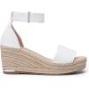 DREAM PAIRS Women’s Wedge Sandals Open Toe Espadrilles Sandals Comfortable Dressy Ankle Strap Platform Sandals Suitable for Work Beach Summer Shoes(White)