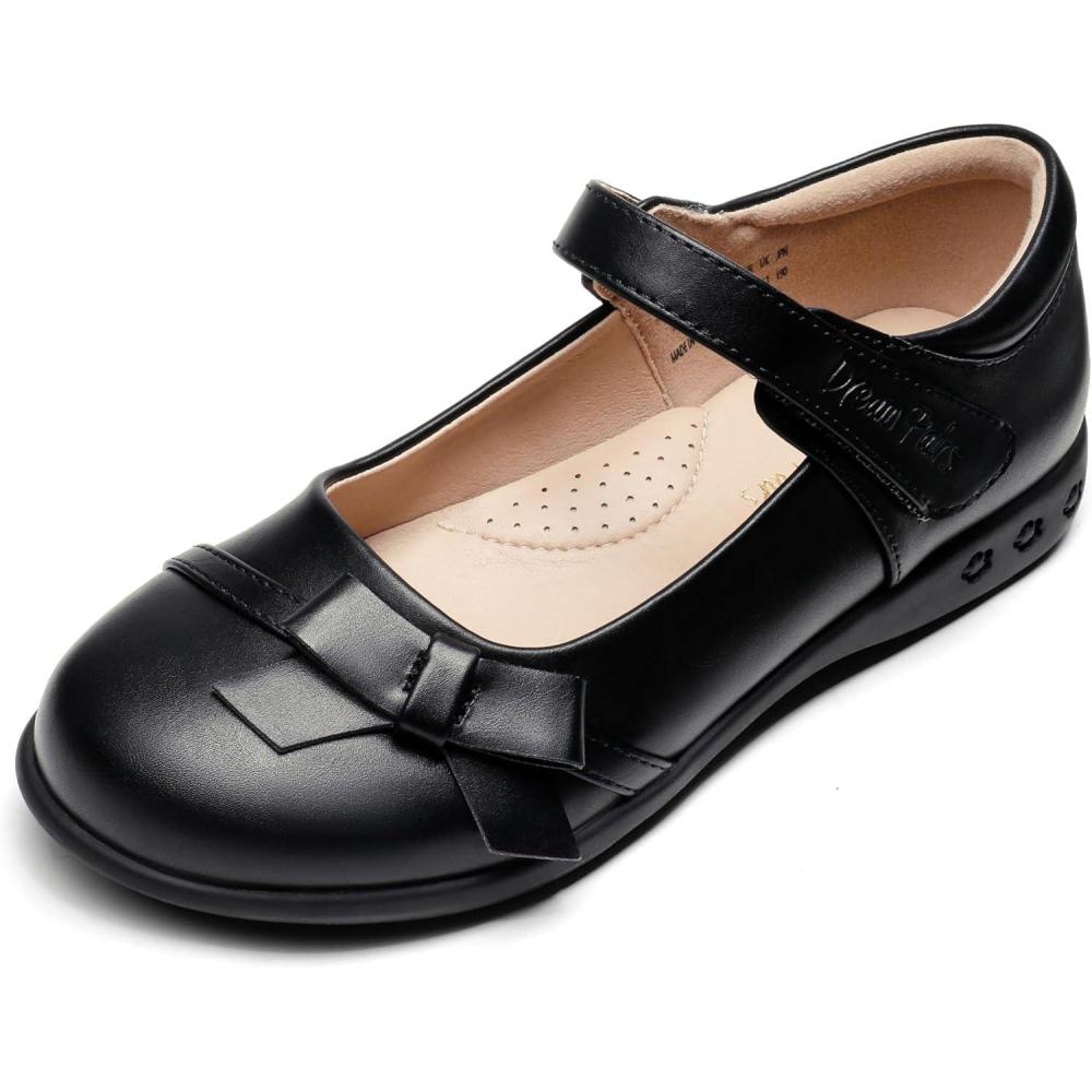 imageDREAM PAIRS Girls School Uniform Shoes Mary Jane Dress FlatsLittle KidBig KidBlackPu