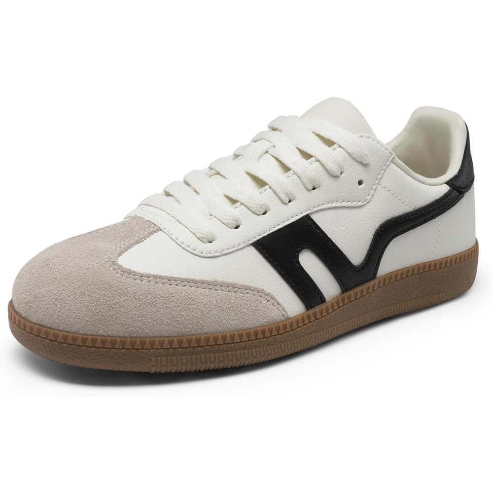 imageDREAM PAIRS Womens Tennis Sneakers Walking Flat LowTop Casual LaceUp Comfortable Nia Fashion Sneakers ShoesWhiteGreyBlack