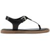 DREAM PAIRS Dressy T-Strap Flat Thong Sandals for Women Comfort Roman Gladiator Casual Summer Beach Flip Flop Shoes with Adjustable Back Ankle Strap(All Black)