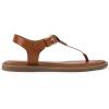 DREAM PAIRS Dressy T-Strap Flat Thong Sandals for Women Comfort Roman Gladiator Casual Summer Beach Flip Flop Shoes with Adjustable Back Ankle Strap(Brown)