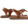 DREAM PAIRS Dressy T-Strap Flat Thong Sandals for Women Comfort Roman Gladiator Casual Summer Beach Flip Flop Shoes with Adjustable Back Ankle Strap(Brown)