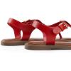 DREAM PAIRS Dressy T-Strap Flat Thong Sandals for Women Comfort Roman Gladiator Casual Summer Beach Flip Flop Shoes with Adjustable Back Ankle Strap(Red)