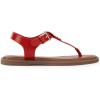DREAM PAIRS Dressy T-Strap Flat Thong Sandals for Women Comfort Roman Gladiator Casual Summer Beach Flip Flop Shoes with Adjustable Back Ankle Strap(Red)