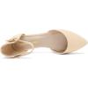 DREAM PAIRS Flapointed Women’s Casual D’Orsay Pointed Plain Ballet Comfort Soft Slip On Flats Shoes(All Nude)