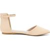 DREAM PAIRS Flapointed Women’s Casual D’Orsay Pointed Plain Ballet Comfort Soft Slip On Flats Shoes(All Nude)