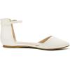 DREAM PAIRS Flapointed Women’s Casual D’Orsay Pointed Plain Ballet Comfort Soft Slip On Flats Shoes(All White)