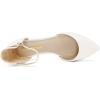 DREAM PAIRS Flapointed Women’s Casual D’Orsay Pointed Plain Ballet Comfort Soft Slip On Flats Shoes(All White)