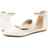 DREAM PAIRS Flapointed Women’s Casual D’Orsay Pointed Plain Ballet Comfort Soft Slip On Flats Shoes(All White)