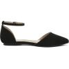DREAM PAIRS Flapointed Women’s Casual D’Orsay Pointed Plain Ballet Comfort Soft Slip On Flats Shoes(Black/Nubuck)