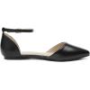 DREAM PAIRS Flapointed Women’s Casual D’Orsay Pointed Plain Ballet Comfort Soft Slip On Flats Shoes(Black/Pu)