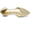 DREAM PAIRS Flapointed Women’s Casual D’Orsay Pointed Plain Ballet Comfort Soft Slip On Flats Shoes(Gold/Glitter)