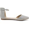 DREAM PAIRS Flapointed Women’s Casual D’Orsay Pointed Plain Ballet Comfort Soft Slip On Flats Shoes(Grey)