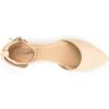 DREAM PAIRS Flapointed Women’s Casual D’Orsay Pointed Plain Ballet Comfort Soft Slip On Flats Shoes(Nude/Nubuck)