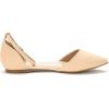 DREAM PAIRS Flapointed Women’s Casual D’Orsay Pointed Plain Ballet Comfort Soft Slip On Flats Shoes(Nude/Nubuck)