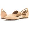 DREAM PAIRS Flapointed Women’s Casual D’Orsay Pointed Plain Ballet Comfort Soft Slip On Flats Shoes(Nude/Nubuck)