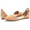 DREAM PAIRS Flapointed Women’s Casual D’Orsay Pointed Plain Ballet Comfort Soft Slip On Flats Shoes(Nude/Pu)