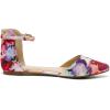 DREAM PAIRS Flapointed Women’s Casual D’Orsay Pointed Plain Ballet Comfort Soft Slip On Flats Shoes(Pink Floral)