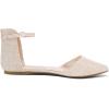 DREAM PAIRS Flapointed Women’s Casual D’Orsay Pointed Plain Ballet Comfort Soft Slip On Flats Shoes(Pink Gold)