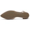 DREAM PAIRS Flapointed Women’s Casual D’Orsay Pointed Plain Ballet Comfort Soft Slip On Flats Shoes(Rose/Gold/Glitter)