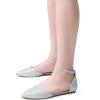 DREAM PAIRS Flapointed Women’s Casual D’Orsay Pointed Plain Ballet Comfort Soft Slip On Flats Shoes(Silver/Glitter)