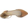 DREAM PAIRS Flapointed Women’s Casual D’Orsay Pointed Plain Ballet Comfort Soft Slip On Flats Shoes(Tan)