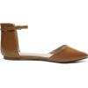 DREAM PAIRS Flapointed Women’s Casual D’Orsay Pointed Plain Ballet Comfort Soft Slip On Flats Shoes(Tan)