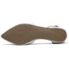 DREAM PAIRS Flapointed Women’s Casual D’Orsay Pointed Plain Ballet Comfort Soft Slip On Flats Shoes(White/Glitter)