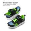 DREAM PAIRS Girls Boys Shoes Kids Tennis EZ-Ons Quicksteps School Sneakers Breathable Running Athletic Shoes(Black/Royal/Green)
