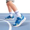 DREAM PAIRS Girls Boys Shoes Kids Tennis EZ-Ons Quicksteps School Sneakers Breathable Running Athletic Shoes(Blue/White)