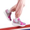 DREAM PAIRS Girls Boys Shoes Kids Tennis EZ-Ons Quicksteps School Sneakers Breathable Running Athletic Shoes(Grey/Fuchsia/Blue)