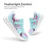 DREAM PAIRS Girls Boys Shoes Kids Tennis EZ-Ons Quicksteps School Sneakers Breathable Running Athletic Shoes(Mint Green/Pink)