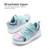 DREAM PAIRS Girls Boys Shoes Kids Tennis EZ-Ons Quicksteps School Sneakers Breathable Running Athletic Shoes(Mint Green/Pink)