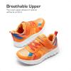 DREAM PAIRS Girls Boys Shoes Kids Tennis EZ-Ons Quicksteps School Sneakers Breathable Running Athletic Shoes(Orange/Royal Blue)