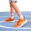 DREAM PAIRS Girls Boys Shoes Kids Tennis EZ-Ons Quicksteps School Sneakers Breathable Running Athletic Shoes(Orange/Royal Blue)