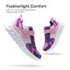 DREAM PAIRS Girls Boys Shoes Kids Tennis EZ-Ons Quicksteps School Sneakers Breathable Running Athletic Shoes(Pink/Purple)