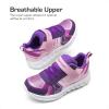 DREAM PAIRS Girls Boys Shoes Kids Tennis EZ-Ons Quicksteps School Sneakers Breathable Running Athletic Shoes(Pink/Purple)