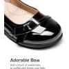 DREAM PAIRS Girls School Uniform Shoes Mary Jane Dress Flats(Little Kid/Big Kid)(Black/Pat)