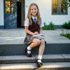 DREAM PAIRS Girls School Uniform Shoes Mary Jane Dress Flats(Little Kid/Big Kid)(Black/Pat)