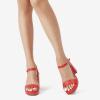 DREAM PAIRS Heels for Women Block Chunky Platform High Heels Open Toe GISELLE Fashion Wedding Party Evening Prom Dance Ankle Strap Dress Pump Sandals Shoes(Red)