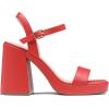 DREAM PAIRS Heels for Women Block Chunky Platform High Heels Open Toe GISELLE Fashion Wedding Party Evening Prom Dance Ankle Strap Dress Pump Sandals Shoes(Red)