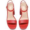 DREAM PAIRS Heels for Women Block Chunky Platform High Heels Open Toe GISELLE Fashion Wedding Party Evening Prom Dance Ankle Strap Dress Pump Sandals Shoes(Red)