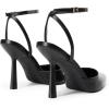 DREAM PAIRS High Heels for Women Closed Pointed Toe Dress Shoes for Women Ankle Strap Stiletto Heel Party Wedding Sexy Pump Shoes(Black-pu)