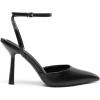 DREAM PAIRS High Heels for Women Closed Pointed Toe Dress Shoes for Women Ankle Strap Stiletto Heel Party Wedding Sexy Pump Shoes(Black-pu)